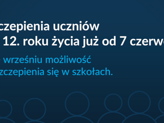 Szczepienia uczniów od 12 roku życia