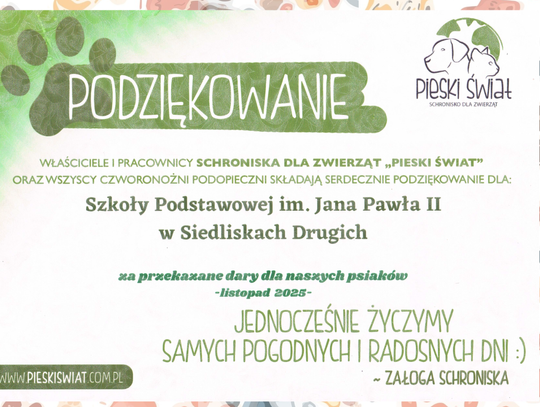 Wizyta w schronisku "Pieski Świat"