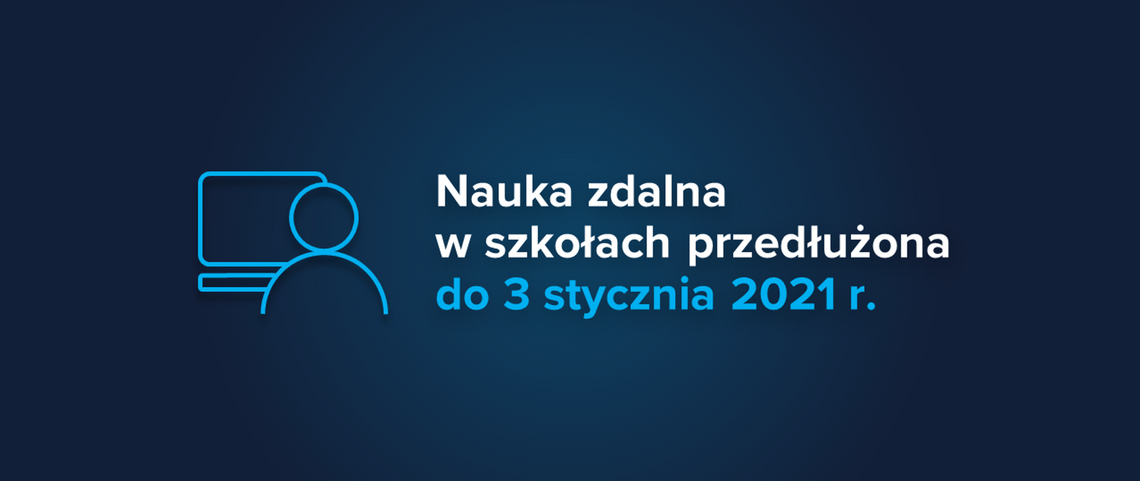 Nauka zdalna przedłużona do 3 stycznia 2021