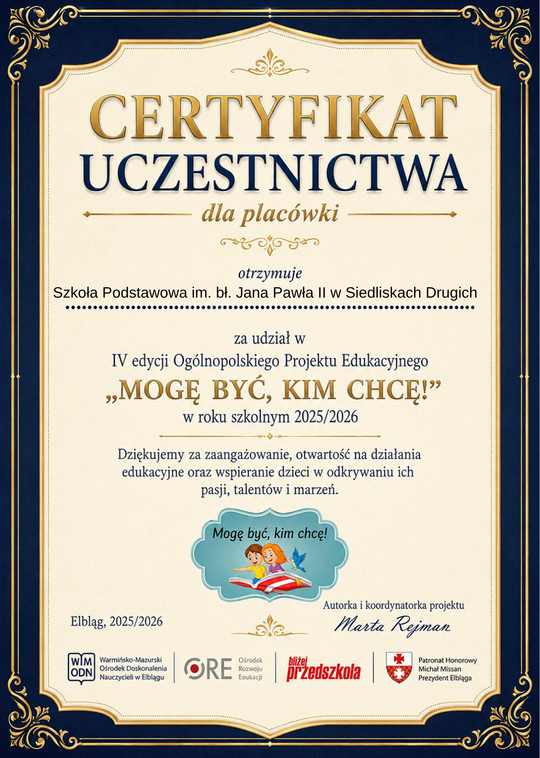 Projekt "Mogę być kim chcę"